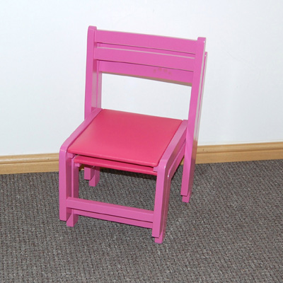 Classroom Wooden Chair Pink